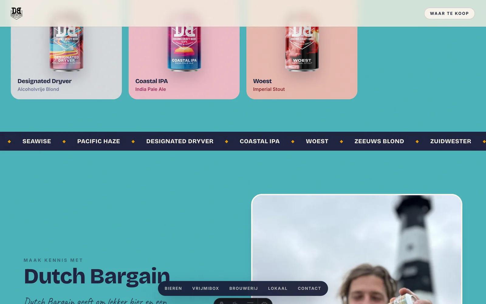 Concept website Dutch Bargain, detail view