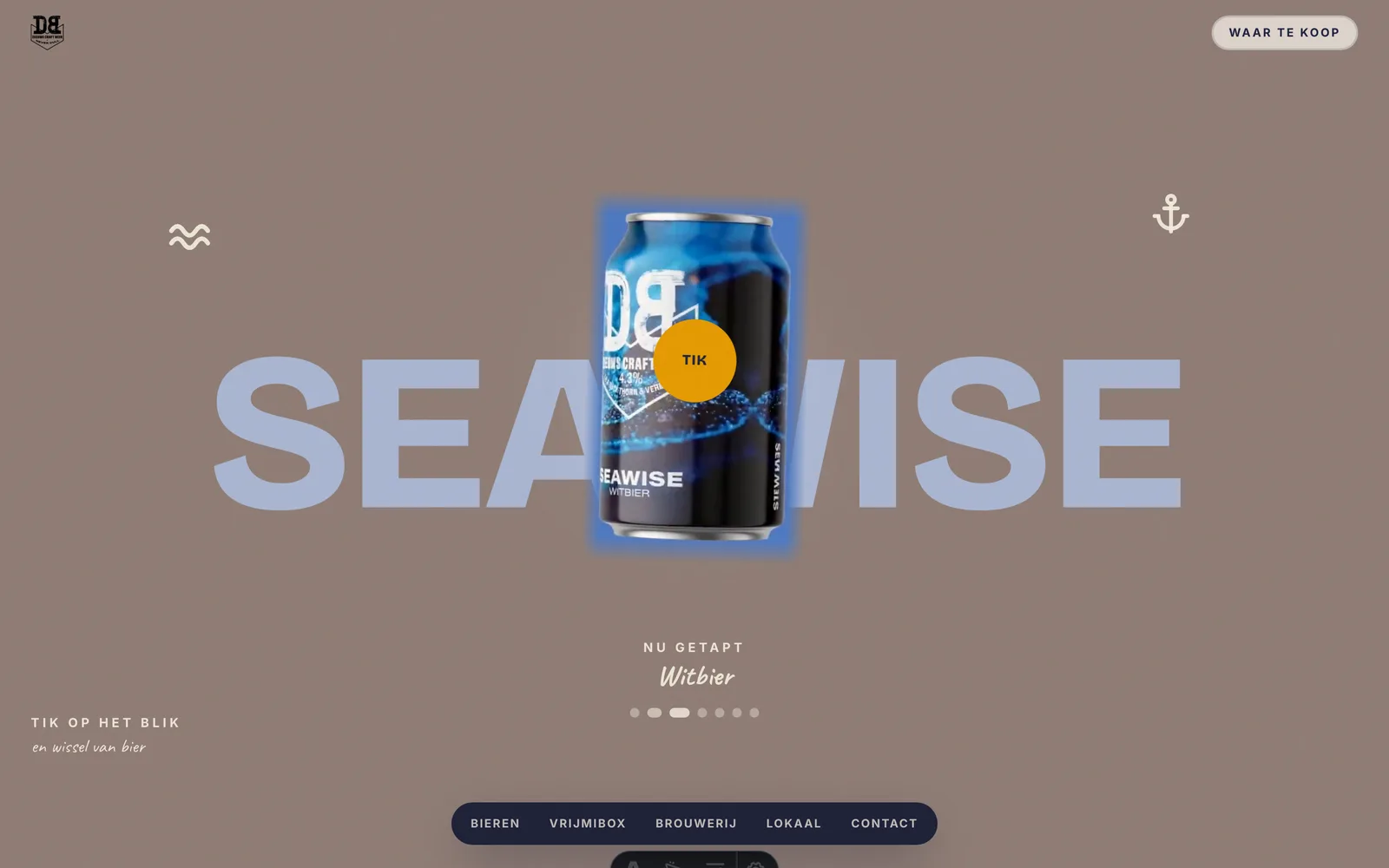 Concept website Dutch Bargain, home page